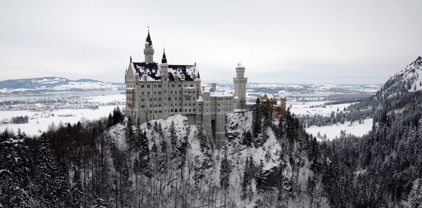 Panoràmica de Neuschwanstein des del pont de Maria