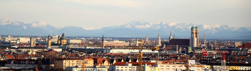 Vista dels Alps des d'Olympiapark