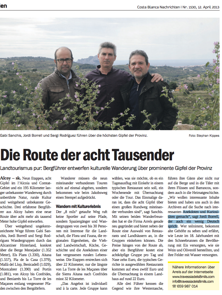 Reportatge publicat al diari CBN, en alemany. /CBN