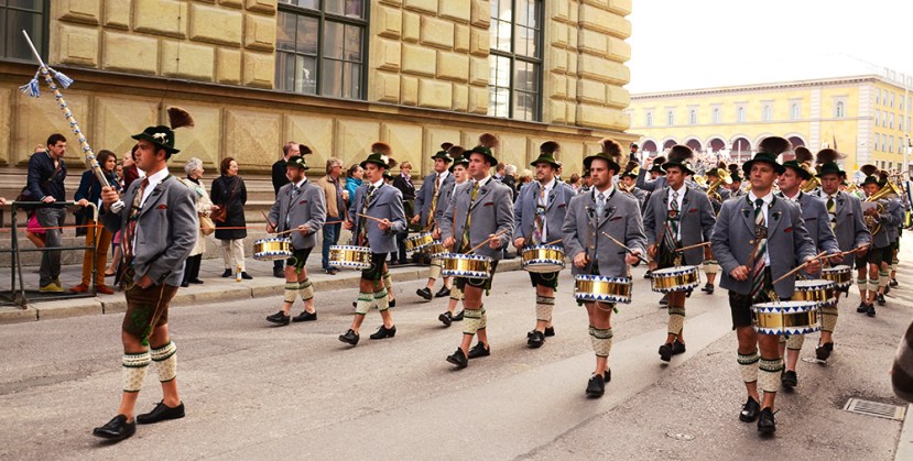 Banda de música en el desfile