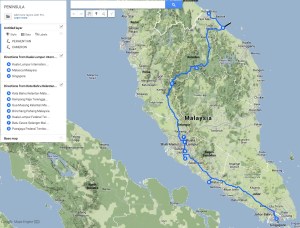 Ruta en la península