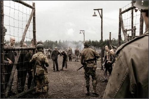 Fotograma de 'Band of Brothers', a les portes de Kaufering. /WEB